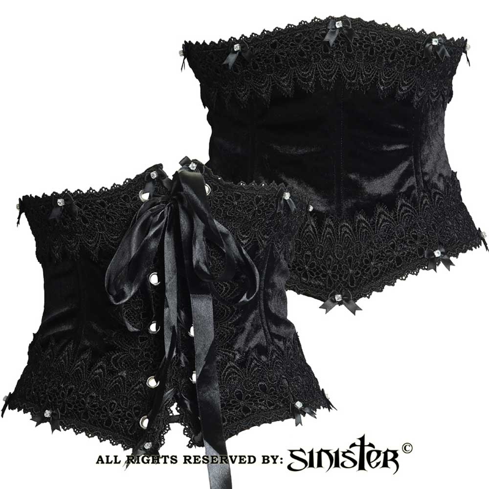 Sinister - K067 Corset sous la poitrine - Noir